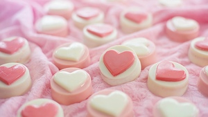 Heart shape, Candies, Pastel pink, Valentine Gifts, Love hearts, Pink hearts, Aesthetic, 4K wallpaper