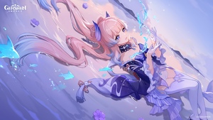 Sangonomiya Kokomi, Purple aesthetic, Genshin Impact, 4K wallpaper