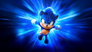 Sonic the Hedgehog 3, Blue aesthetic, 2024 Movies, Blue background, 4K wallpaper