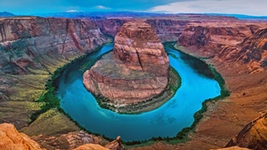 Horseshoe Bend, Colorado River, Glen Canyon, Arizona, United States, 4K wallpaper