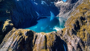 Southern Alps, New Zealand, Mountain top, Aerial view, Glacier mountains, Landscape, 4K wallpaper