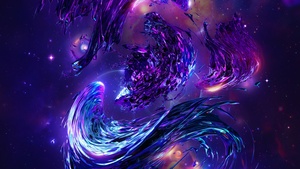 Swarm, Extinction, Nebula, Colorful, Psychedelic, 4K wallpaper