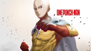 Saitama, One Punch Man, White background, 4K wallpaper