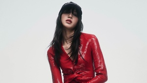 , White background, Lisa, Blackpink, 4K wallpaper
