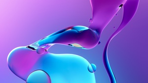 Fluidic, Aesthetic, Glossy, Gradient background, Purple background, 4K wallpaper