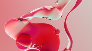 Glossy, Gradient background, Fluidic, Red background, 4K wallpaper