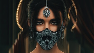 Traditional, Woman, Mask, 4K wallpaper