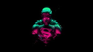 Superman, Man of Steel, Black background, DC Comics, DC Superheroes, AMOLED, 4K wallpaper