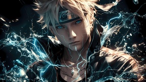 Naruto Uzumaki, AI art, 4K wallpaper