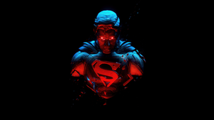 Superman, AMOLED, Man of Steel, Black background, DC Comics, DC Superheroes, 4K wallpaper