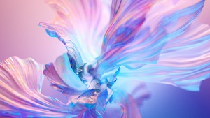 Floral Background, Digital Art, Colorful, Gradient background, 4K wallpaper