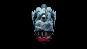 Doom Eternal, AMOLED, Doomguy, Doom Slayer, Black background, 4K wallpaper