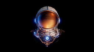 Astronaut, AMOLED, Space suit, Black background, 4K wallpaper