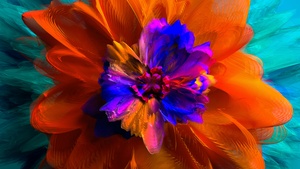 3D, Floral Background, Colorful, Digital Art, 4K wallpaper