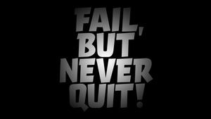 Failure, Never Give Up, Motivational, Inspirational quotes, Black background, AMOLED, 4K wallpaper