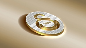 Galatasaray, Logo, 3D background, Turkish sports club, Football club, Golden background, 4K wallpaper