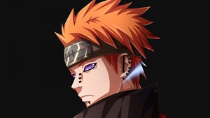 Nagato, Pain, Naruto, Dark background, 4K wallpaper