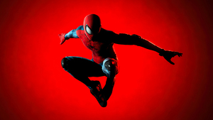 Spider-Man, Suit, Marvel Superheroes, Red background, Marvel Comics, Spiderman, 4K wallpaper