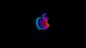 Apple Event 2022, Colorful, Apple logo, Black background, AMOLED, 4K wallpaper