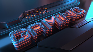 Gigabyte AORUS Gaming, Logo, Cyberpunk, Cyborg, Typography, 4K wallpaper