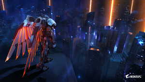 Gigabyte AORUS Gaming, Cyberpunk, Cyborg, 4K wallpaper