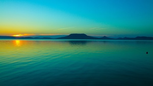 Hungary, Sunset, Body of Water, Dusk, Tropical, Clear sky, Scenery, 4K wallpaper