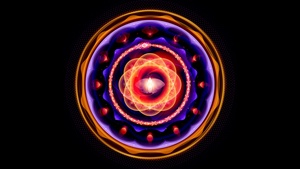 Magical, Butterfly, Rings, Circles, Black background, 4K wallpaper