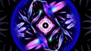 Symmetry, Glowing, Dark background, Girly backgrounds, Birds, 4K wallpaper