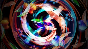 Girly backgrounds, Spiral, Glowing, Digital illustration, 4K wallpaper