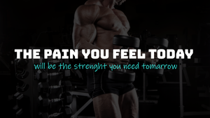 Pain, Strength, Life motto, Dark background, Motivational quotes, Bodybuilder, Weight training, Fitness, 4K wallpaper
