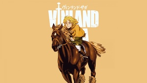 Vinland Saga, Yellow background, Minimalist, Thorfinn, 4K wallpaper