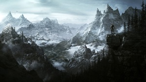 The Elder Scrolls V: Skyrim, Landscape, Dragonborn, 4K wallpaper