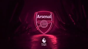Arsenal FC, Neon background, Red aesthetic, Football club, Neon logo, 4K wallpaper