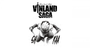 Vinland Saga, Black and White, Artwork, Thorfinn, White background, 4K wallpaper