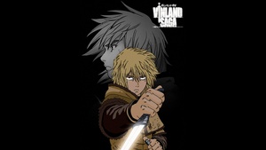 Thorfinn, AMOLED, Black background, Vinland Saga, 4K wallpaper