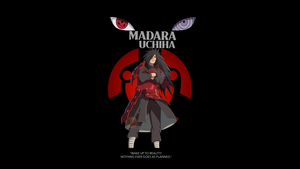 Madara Uchiha, Black background, AMOLED, Naruto, 4K wallpaper