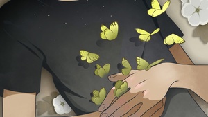 Lofi, Illustration, Butterflies, 4K wallpaper