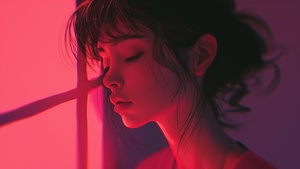 Lofi girl, 4K wallpaper