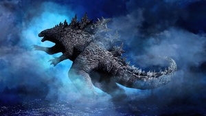 Godzilla, Kaiju, Titan, Blue aesthetic, 4K wallpaper