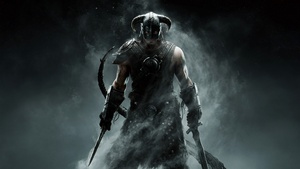 The Elder Scrolls V: Skyrim, Dragonborn, Video Game, Dark background, 4K wallpaper
