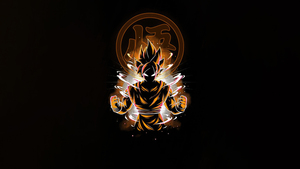 Son Goku, Dragon Ball Super, Black background, AMOLED, 4K wallpaper