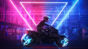 Cyberpunk 2077, Neon art, Neon Lights, Triangles, Game Art, Cover Art, 4K wallpaper