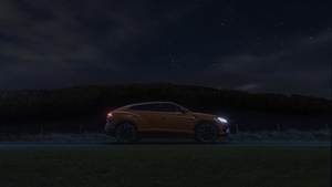 Lamborghini Urus, Night, Starry sky, 4K wallpaper