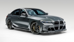Vorsteiner BMW M3 VRS Aero Program, 2022, White background, 4K wallpaper