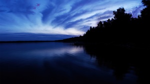 Evening sky, Night, Dusk, Seascape, Minnesota, USA, Sunset, Blue Sky, 4K wallpaper