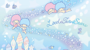 Little Twin Stars, Underwater, Pastel, Aesthetic, Kiki and Lala, Cartoon, Sanrio, 4K wallpaper