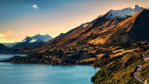 Lake Wakatipu, Mountains, Queenstown, New Zealand, Landscape, Scenery, 4K wallpaper