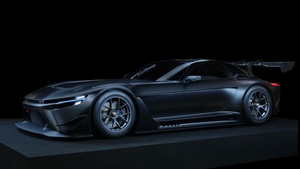 Toyota GR GT3 Concept, Sports cars, Dark aesthetic, 2022, Black background, 4K wallpaper