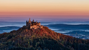Germany, Hill, Valley, Ancient architecture, Vantage Point, Hilltop, 4K wallpaper