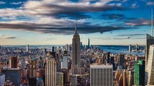 Empire State Building, New York City, Skyline, Manhattan, USA, 4K wallpaper
